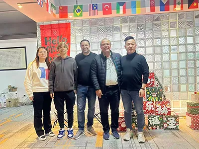 Brazilian client visit for glass packaging for mineral water