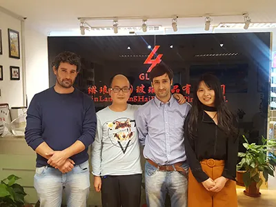 American client visit for glass honey jars