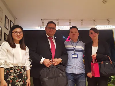 South African client visit for glass sauce containers