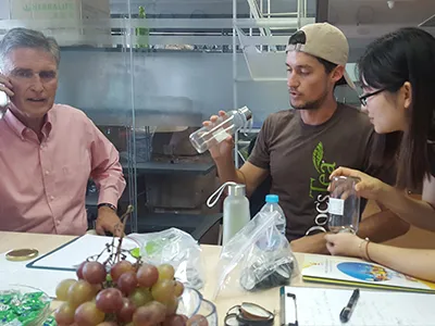 French client visit for glass beverage bottles