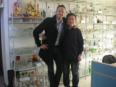 German client visit for glass food jars