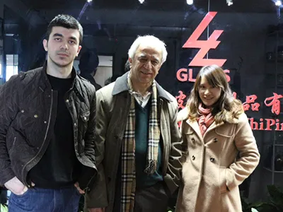 German client visit for custom glass jars