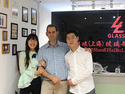 German client visit for glass perfume bottles