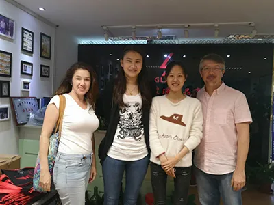 Spanish client visit to discuss glass vinegar bottles