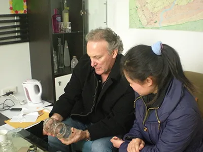 American client visit for glass spirits bottles