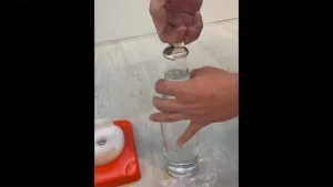Glass Water Bottle with Pull-Off Cap