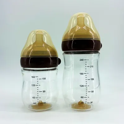 Custom-design high borosilicate glass baby bottles (160ml / 240ml)
