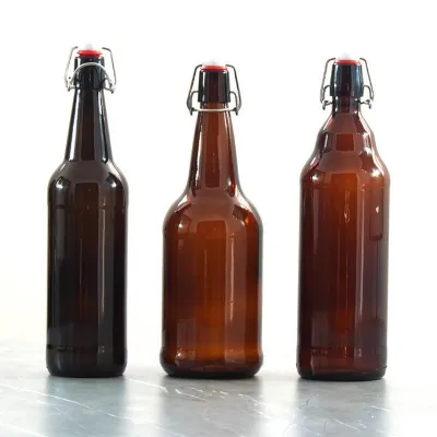 Amber swing-top glass beer bottles (330ml / 500ml / 1000ml)