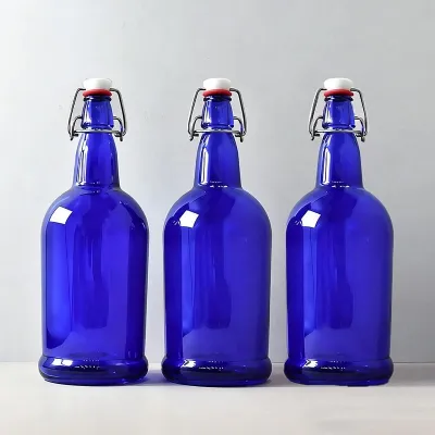 Blue swing-top glass beer bottles (500ml / 1000ml)