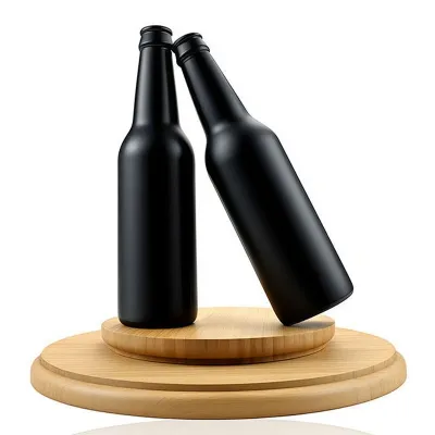 Black glass beer bottles (330ml / 500ml)