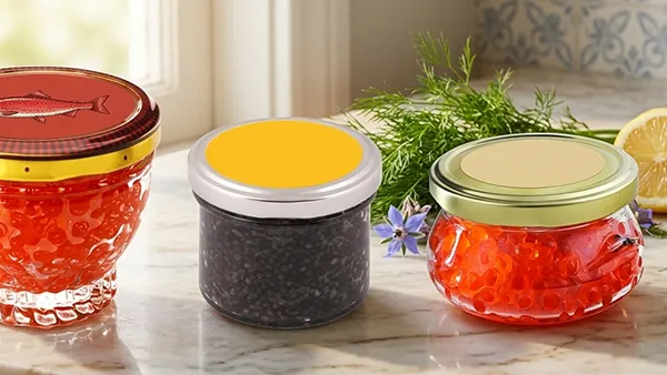 Glass Caviar Jars