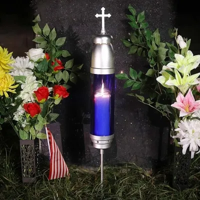 Glass Cemetery Lights & Glass Tomb Lamps