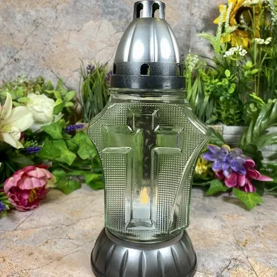 Glass Cemetery Lights & Glass Tomb Lamps