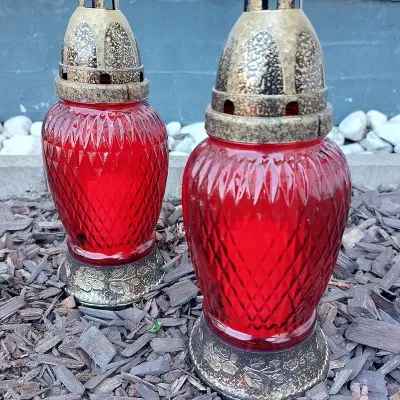 Glass Cemetery Lights & Glass Tomb Lamps