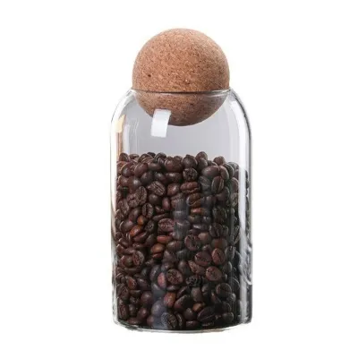 Heat resistant borosilicate glass coffee jars