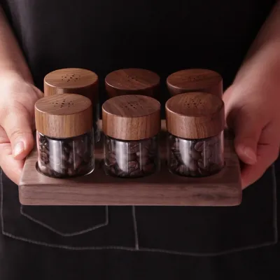 Heat resistant borosilicate glass coffee jars