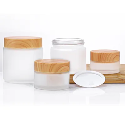 Frosted cosmetic jars and bottle sets