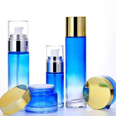 Custom cosmetic bottle sets for foundation, serum, and lotion