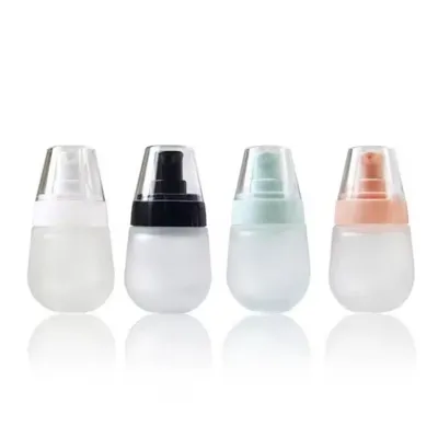 Egg-shaped glass foundation bottles (30ml)