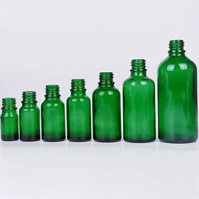 Green Color Essential Oil Bottle