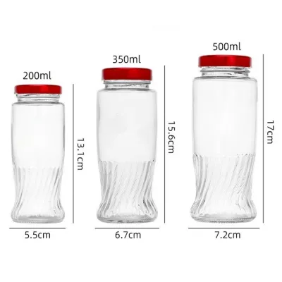 Available glass food storage bottle styles