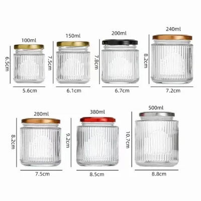 Available glass food storage bottle styles