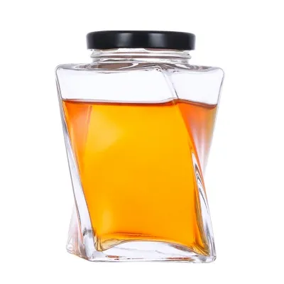 Available glass honey jar styles