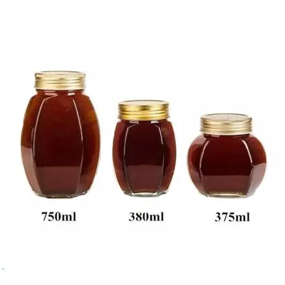 Available glass honey jar styles