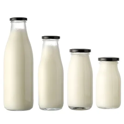 Standard glass milk bottles (200ml / 250ml / 500ml / 1000ml)