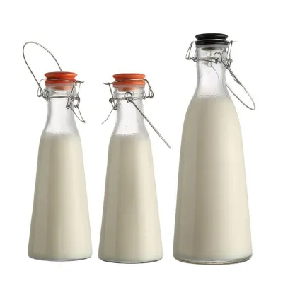 Glass milk bottles with swing-top closure (500ml / 1000ml)