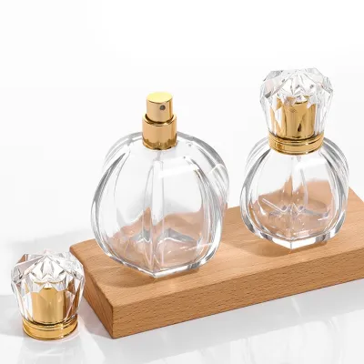 Refillable travel glass perfume spray bottles