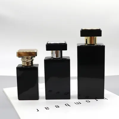 Black glass perfume bottles (30ml / 50ml / 100ml)