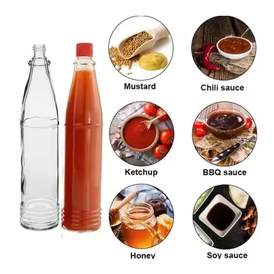 Available glass sauce bottle styles