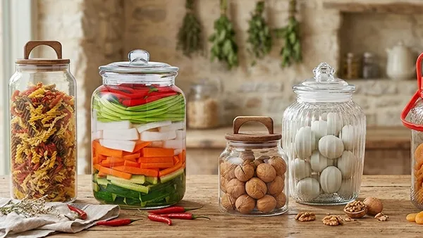 Glass Storage Jars (Wide Mouth)