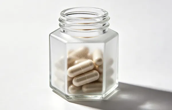 Glass Health Supplement Bottles (Wide Mouth Packer Bottles)