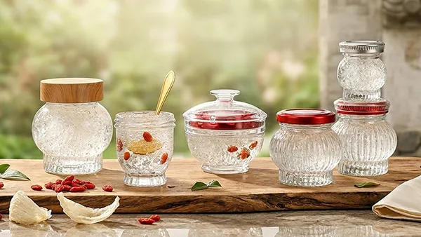 Glass Bird's Nest Bottle (Bird's Nest Soup Jar)
