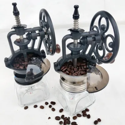 Manual coffee grinder for regular-mouth Mason jars