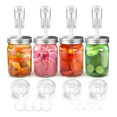 Mason jar fermenting set with weights