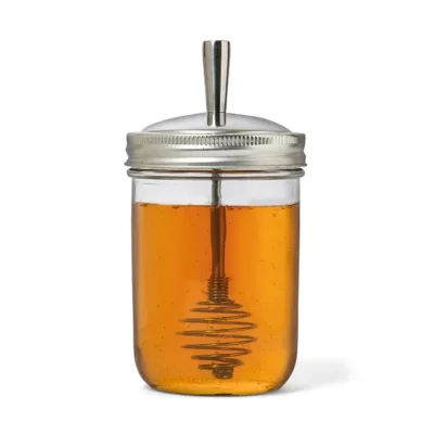 Stainless steel honey dipper lids for Mason jars